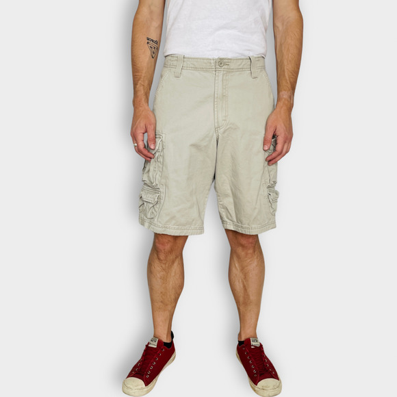 90s Lee Dungarees Khaki Cargo‎ Shorts - Picture 1 of 4